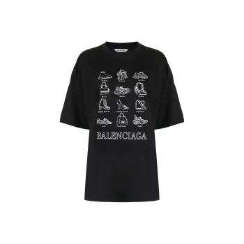 Balenciaga T Shirts Women's Black