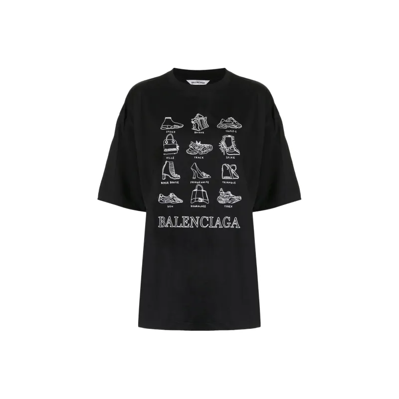 Balenciaga T Shirts Women's Black-0