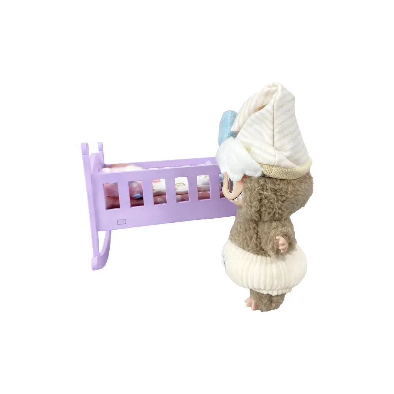 [Modified Doll] POP MART Labubu THEMONSTERS Heartbeat Macaron Collection Good Night's Bed, Cute Hang Tag Box 17cm-25