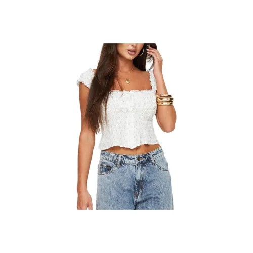 PRINCESS POLLY Tank Tops Women's WHITE/White