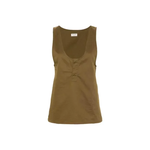 SAINT LAURENT Straight Hem Sleeveless Top