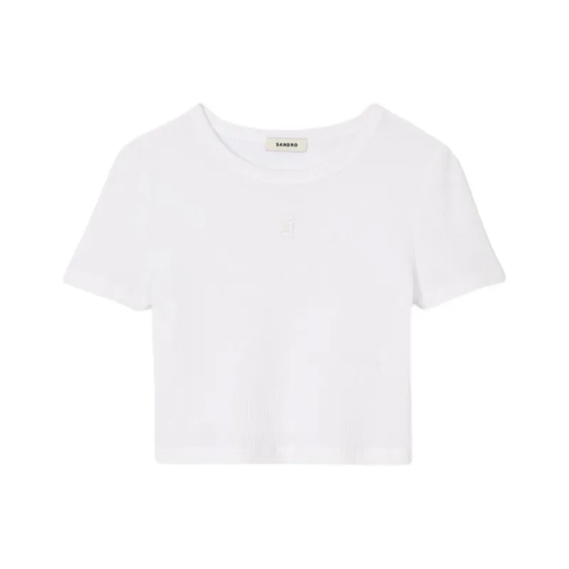 Sandro Cropped T shirt-0