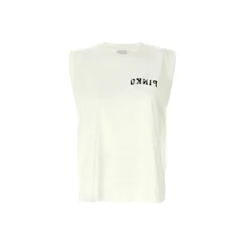 PINKO Logo Printed Sleeveless T Shirt
