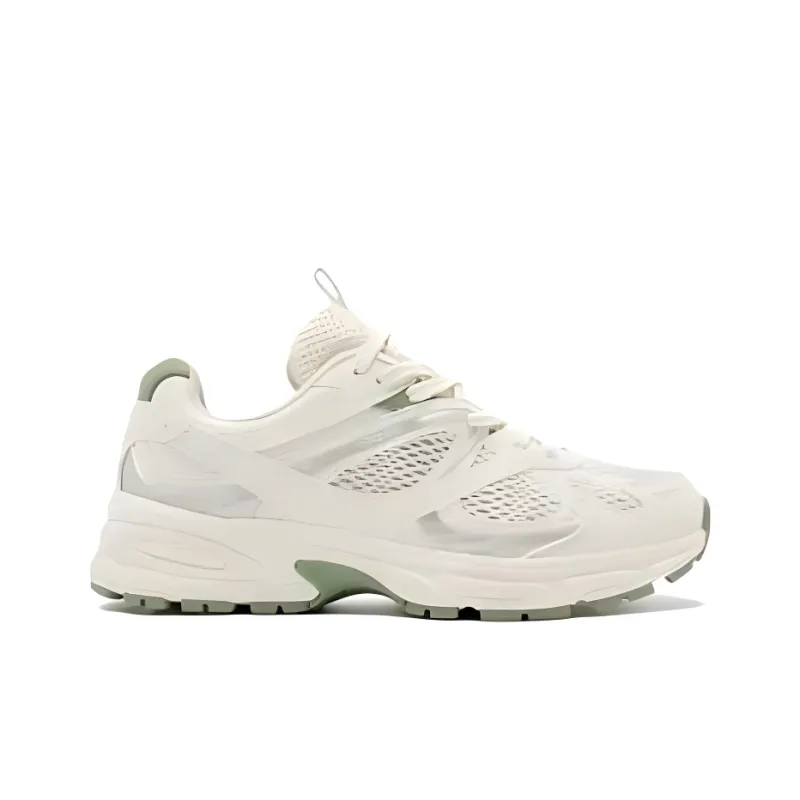 QIAODAN Slip Resistant Rebound Low Top Casual Shoes Women's White Green-1