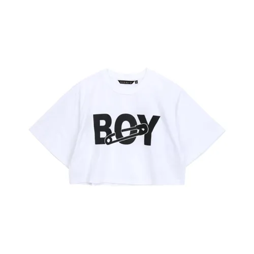 BOY BY BOY Crop Tops Women's White