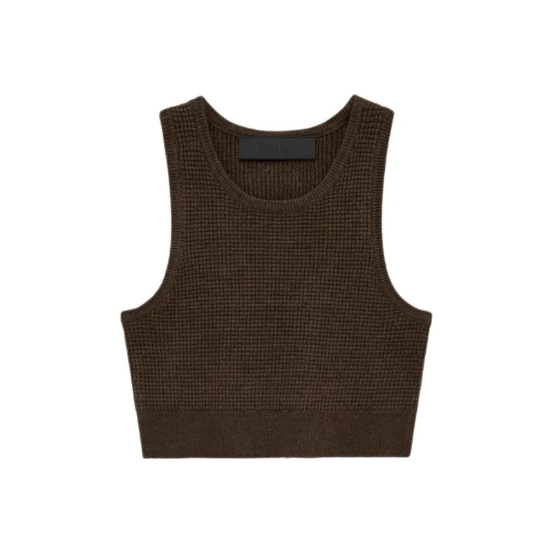 Fear Of God Essentials Women's Waffle Sport Tank Brown-0