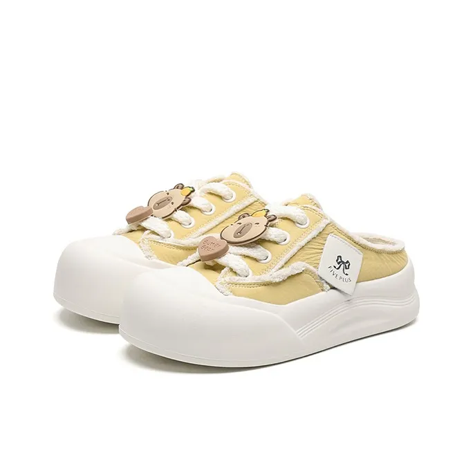 FIVE PLUS Slip Resistant Closed Toe Slippers Women's Yellow-2