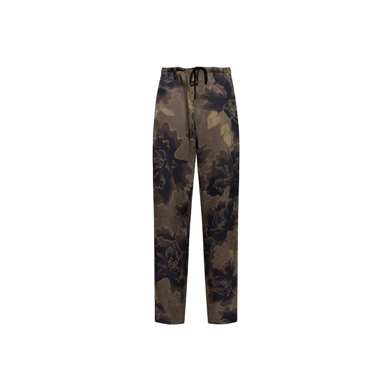 DRIES VAN NOTEN Floral Jacquard Drawstring Pant-0