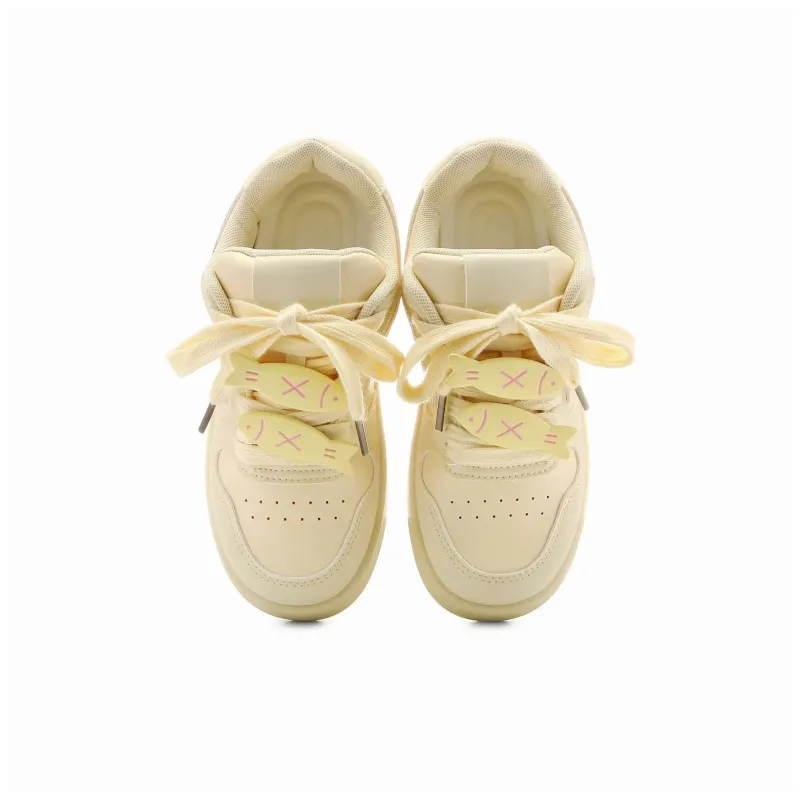 OAOQ Cushioning, Abrasion Resistant, Lightweight, And Breathable Low Top Platform Skateboard Shoes Unisex-19