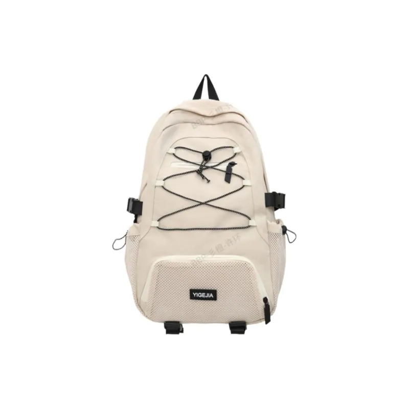URBAN FOREST Nylon Backpack Unisex Light Green/Violet/Black/Ecru-17