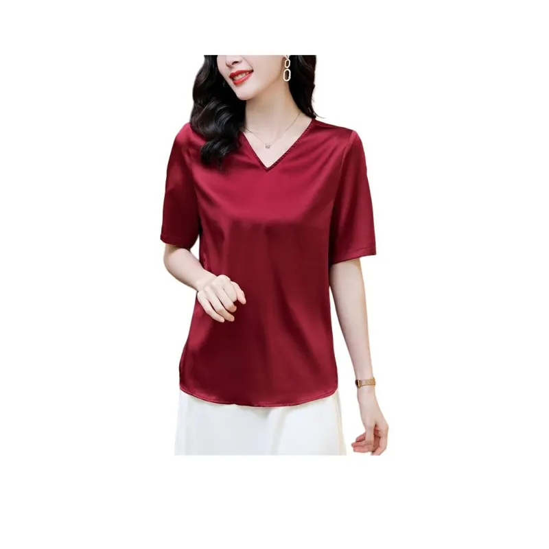 Yi Mengyuan Silk T shirt Women's-0