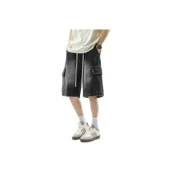 MGXEK Denim Shorts Unisex Smoke Gray