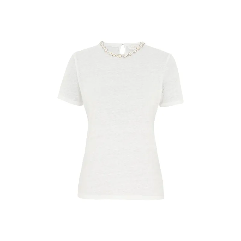 Zimmermann Illuminate Embellished T Shirt-0