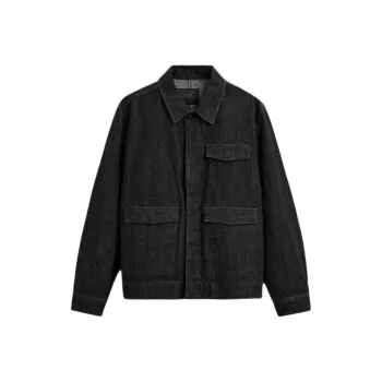 ZARA Denim Jackets Men Black
