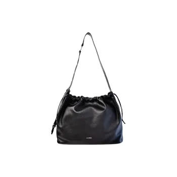 ANDFEEL Top Grain Vegetable Tanned Cow Leather Shoulder Bag Unisex Black