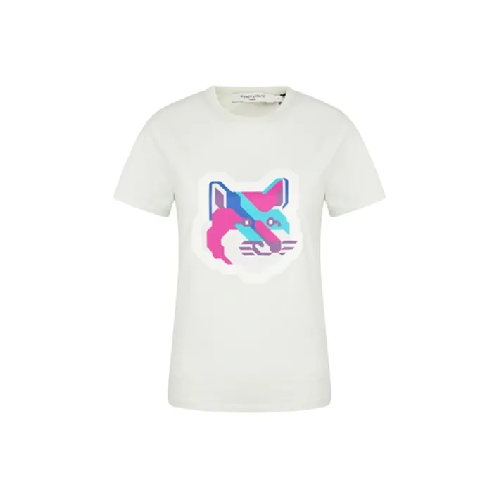 Maison Kitsune T Shirts Women's Light Green-0
