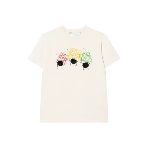 LOEWE Drop Shoulder Sleeve T Shirt Women's Ecru
