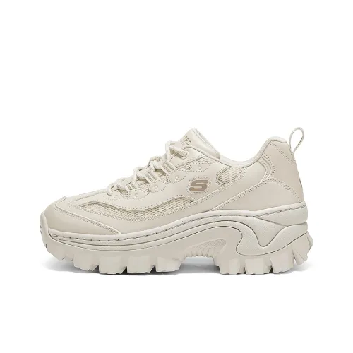 Skechers D'LITES 1.0 Anti Slip Wear Resistant Low Top Chunky Sneakers Women's Ivory