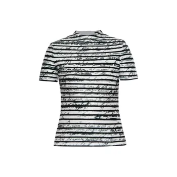BALMAIN Striped Love Letter Top
