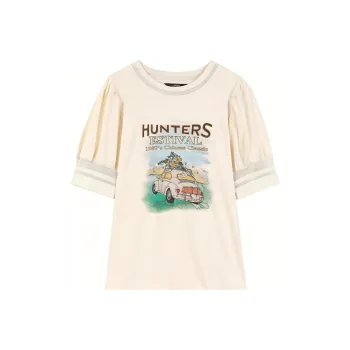 ELF SACK T Shirts Women's Vintage Car Beige