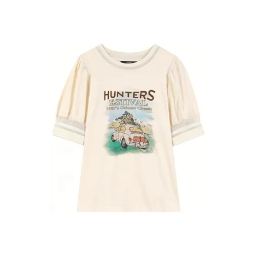 ELF SACK T Shirts Women's Vintage Car Beige