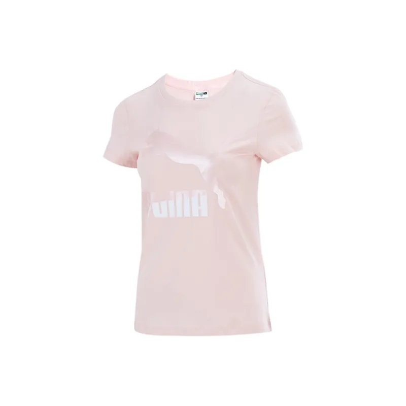 PUMA CLASSICS T Shirts Women's Pink-0