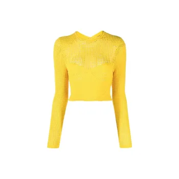 AMBUSH Crochet hearts Cropped Jumper