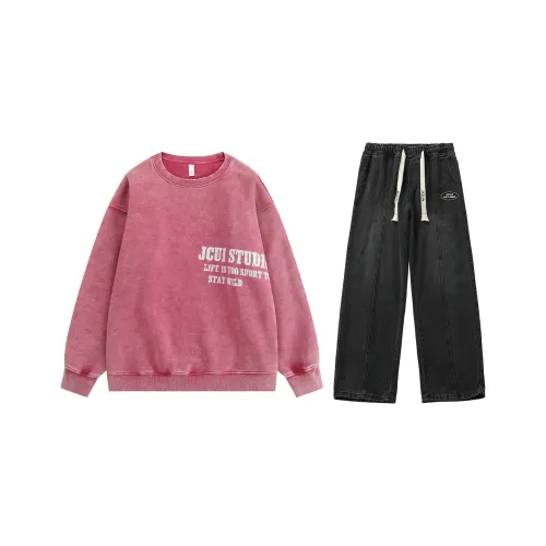 JCUI Sweatshirt Sets Unisex