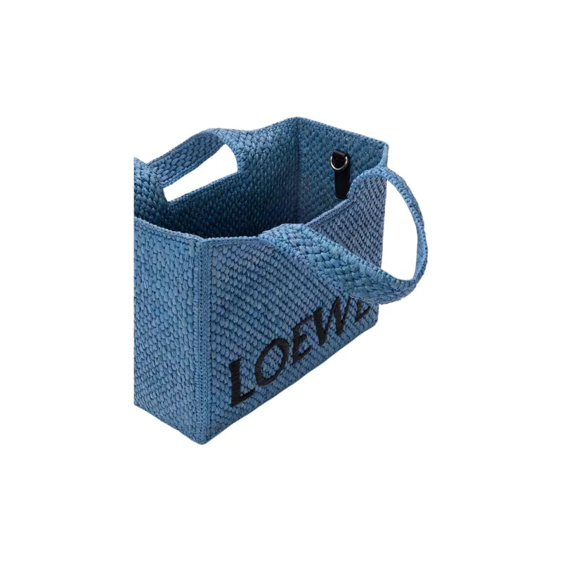 LOEWE Font Tote Plant Material Tote Bag, Shopping Bag, Handbag Trumpets Women's Light Blue-5