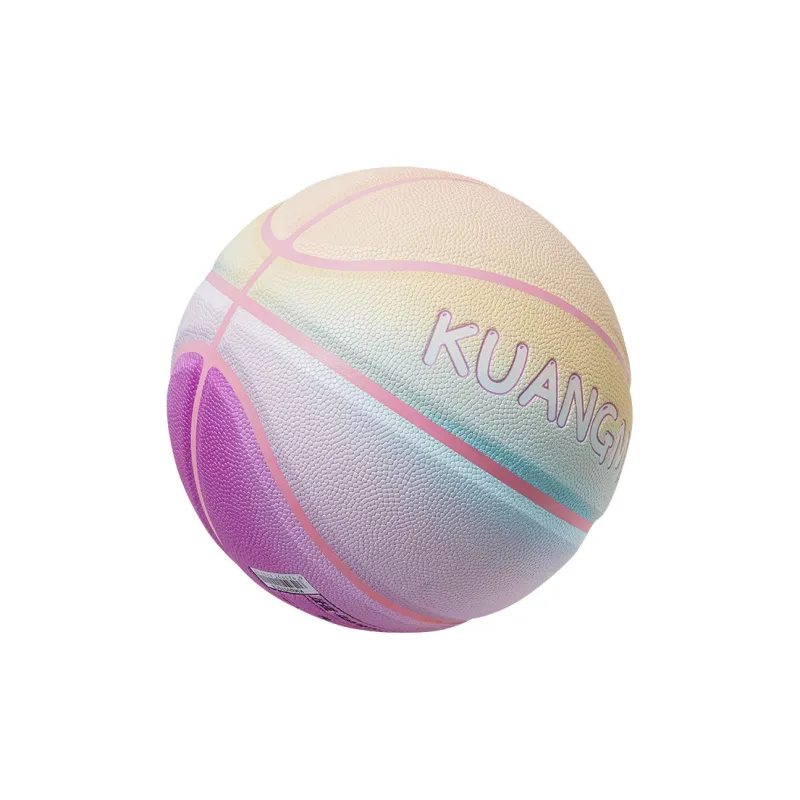 Kuangmi PU Basketball Gradient Color Size 4 5 Size Street Training Kids'-48