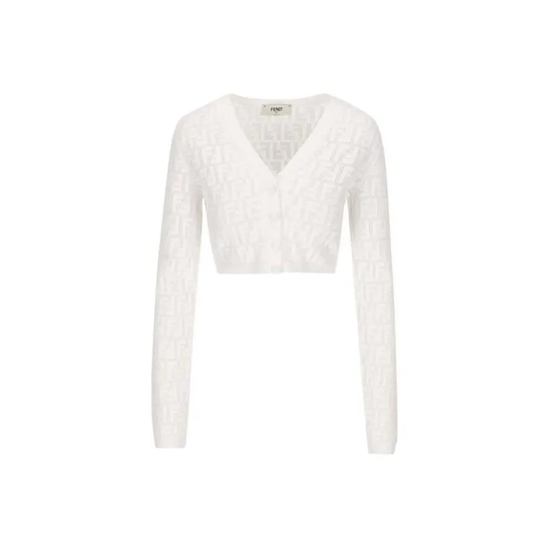 FENDI Crop Tops Women's White-0