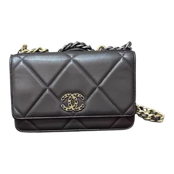 CHANEL WOC19Bag Sheepskin Shoulder Bag Regular Women's Chocolate Dark Brown