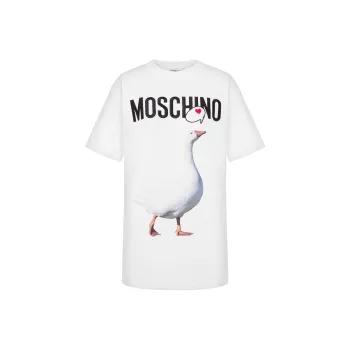 MOSCHINO Logo Printed Crewneck T Shirt