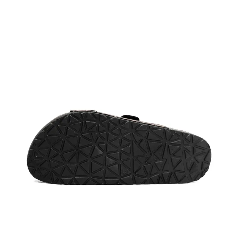 OUGLEMEN Cork Sole Quiet Abrasion Resistant Slide Slippers Women's-34