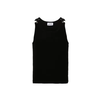 Jean Paul Gaultier Overall Buckles Ribbed Knit Tank Top