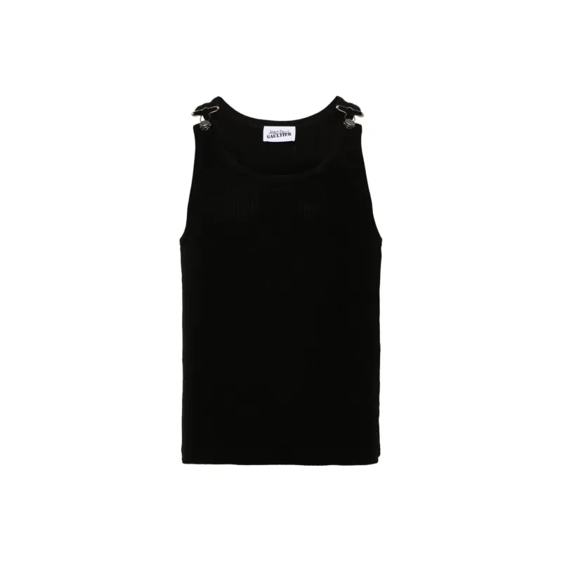Jean Paul Gaultier Overall Buckles Ribbed Knit Tank Top-0