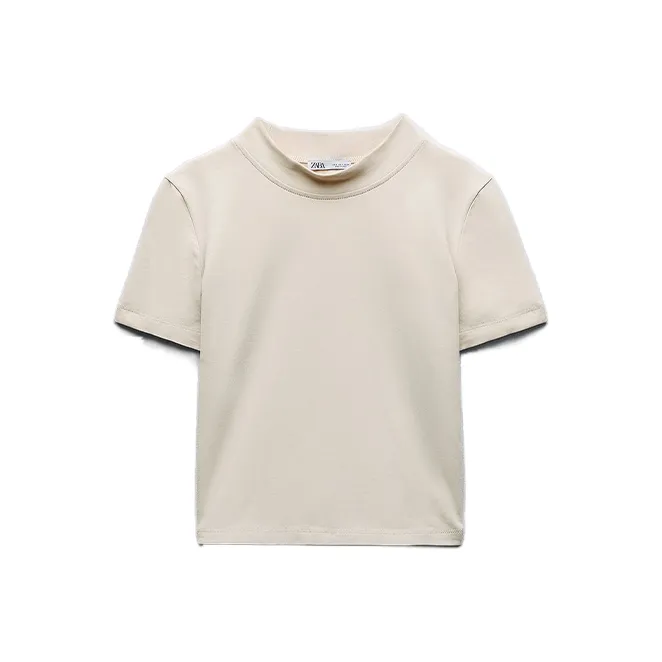 ZARA Regular T-Shirt Women's White-0