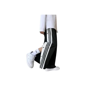 SOCKKEY Casual Pants Unisex Black With Semi Open Buckle Style