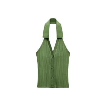 ZARA Tank Tops Women's Green