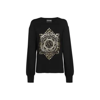 VERSACE JEANS COUTURE FW21 Long Sleeved T Shirt Women's Black