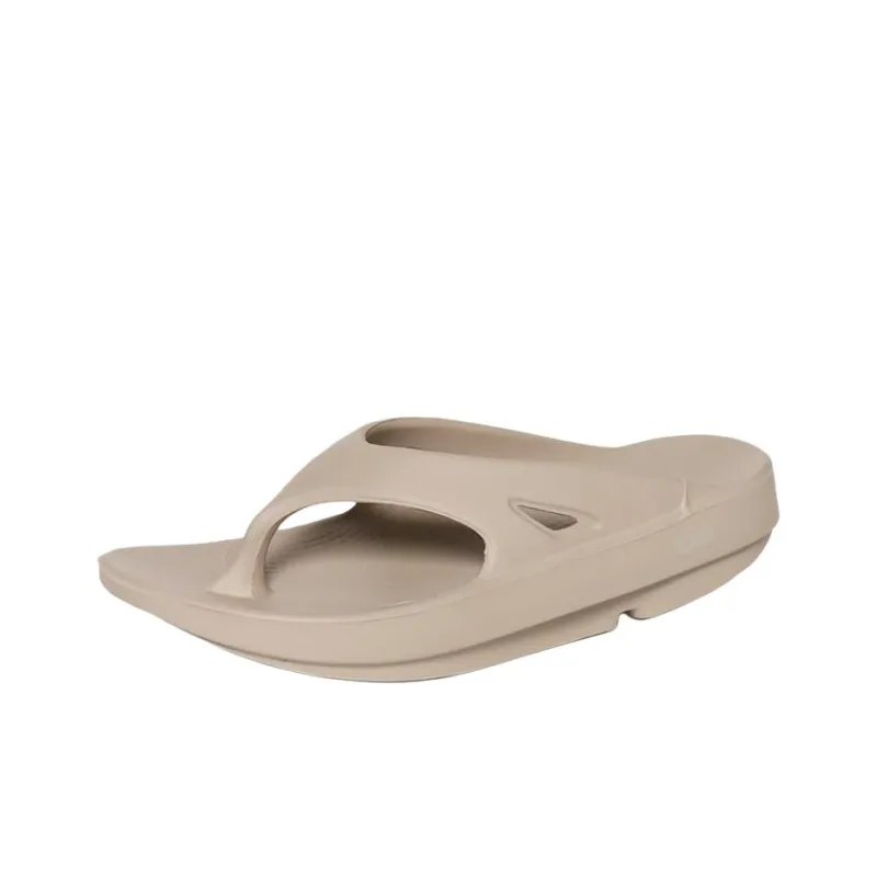OOFOS Abrasion Resistant Flip Flops Unisex Khaki Brown-2