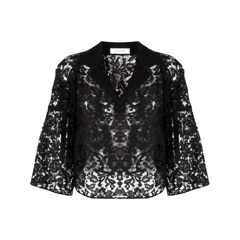 Valentino Crop Tops Women's Black-0