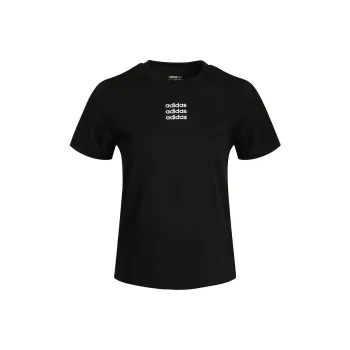 Adidas Neo Set in Sleeve T Shirt Women's Black