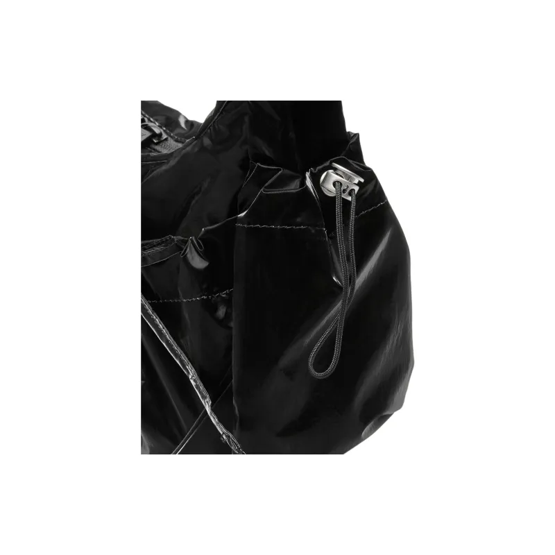 New Balance Nylon Hobo Bag, Handbag, Shoulder Bag, Crossbody Bag Women's Black-6