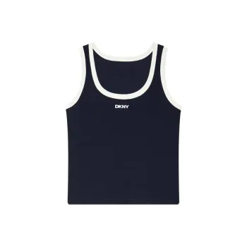 DKNY SS24 Tank Top Women's Navy Blue Multicolor