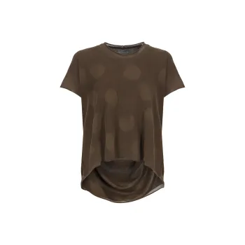 UMA WANG Polka Dot Detailed Crewneck Knitted Top