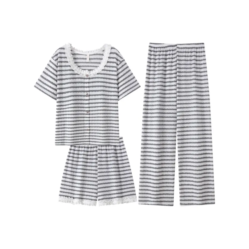 WANANNI Pajama Set Women's Gray-0