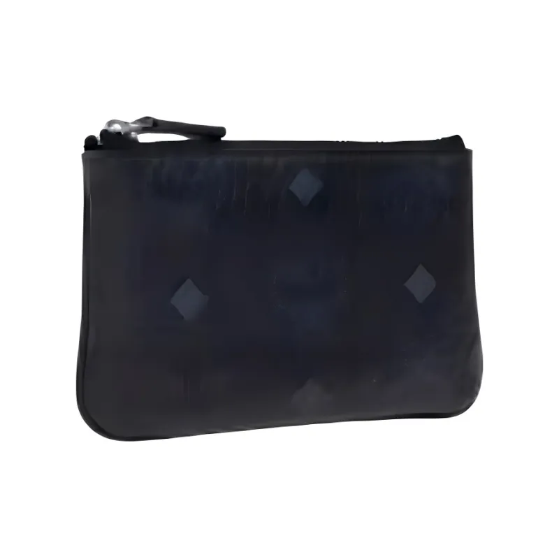 MCM Canvas Clutch Key Pouch Unisex Black-1