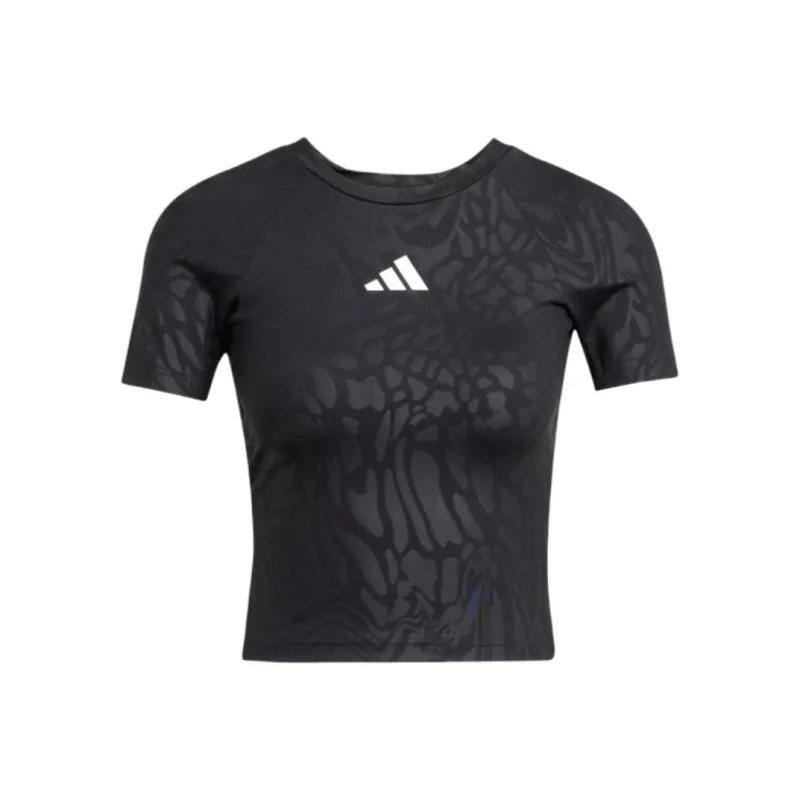 Adidas Free Shipping With AdiClub Techfit Printed Tee-0