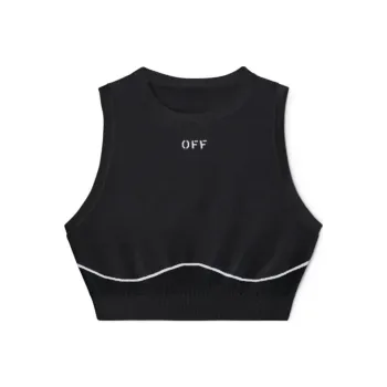 OFF WHITE Off Stamp Seamless Top Black/White